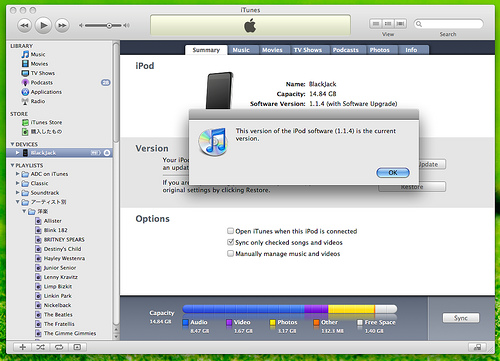 iPod touch Check for Update